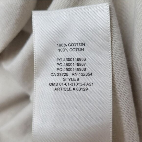 Aritzia Babaton Headline Long Sleeve Tie Front Cotton Beige S - Picture 6 of 11